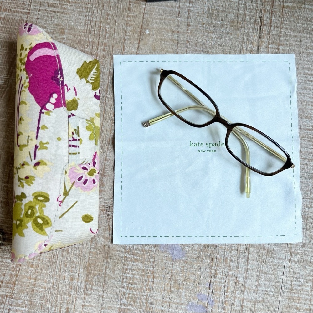 Kate Spade Eyeglasses Womens 130 ODH2 Ollie Vera Bradley Floral Case Designer